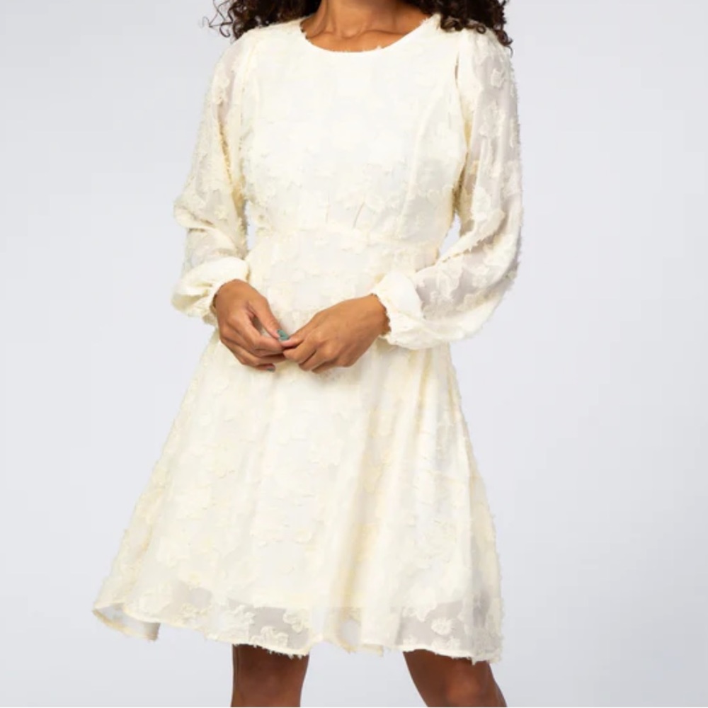 Pinkblush Dress, Cream, Size Small